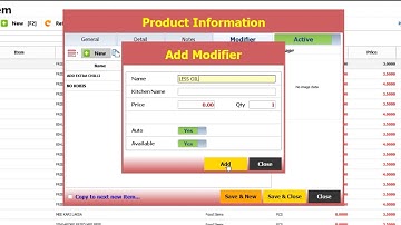HOW TO USE MODIFIERS  - CASHPOS
