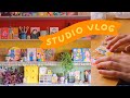 studio vlog ✷ updates, mail, peachtober, packing orders, new stickers & more!