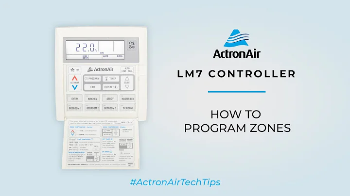 How to program zones on an ActronAir LM7 Series controller
