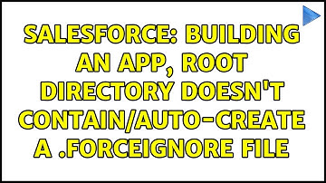 Salesforce: Building an app, root directory doesn