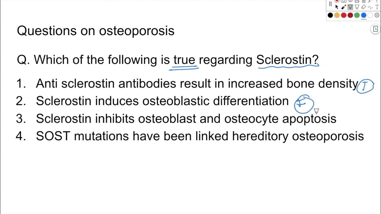 Osteoporosis question sclerostin. NEETPG, shorts YouTube