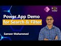 Power App Demo of using Search & Filter & working around delegation issue
