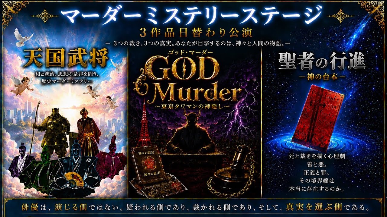 マーダーミステリー マーダーミステリーステージ ◇『天国武将』◇『GOD Murder〜東京