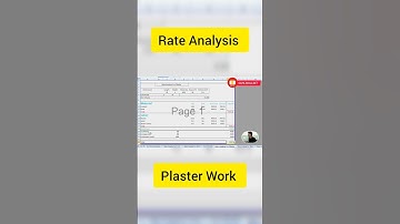 Rate Analysis Part 5 For Plaster #civilengineers #civilconcepts #buildingmaterial #concrete