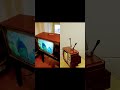 Klemmbaustein-Farbfernseher im Retro-Look