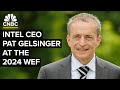 Intel ceo pat gelsinger speaks at the world economic forum in davos switzerland  1172024