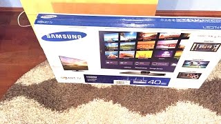 Samsung Smart Tv Ue40H5500 Unboxing And Setup