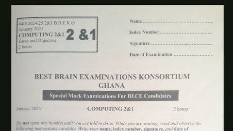BECE 2025 Computing Mock Questions III