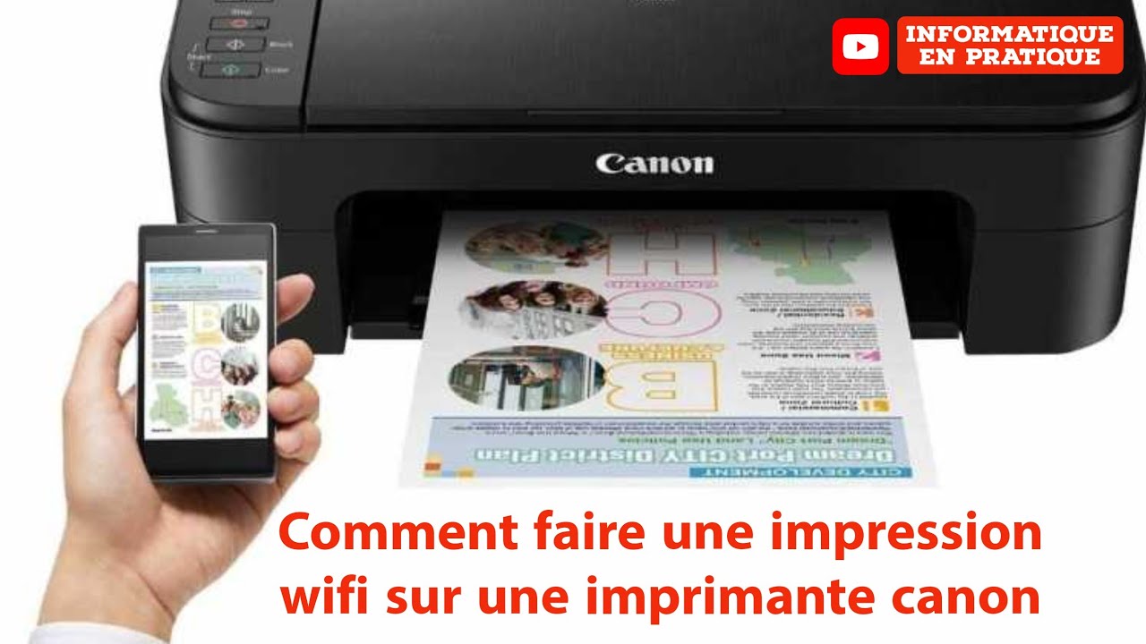 comment faire une impression wifi sur une imprimante canon - YouTube