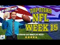 NFL TOP 3 PICKS (INCLUDING A 5-STAR PICK!!!) BY STATS PROFESSOR WEEK 15!