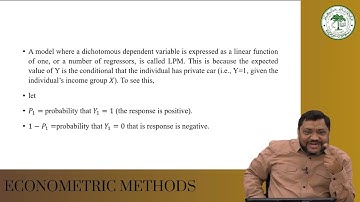 Qualitative Response Models 1-  Part I