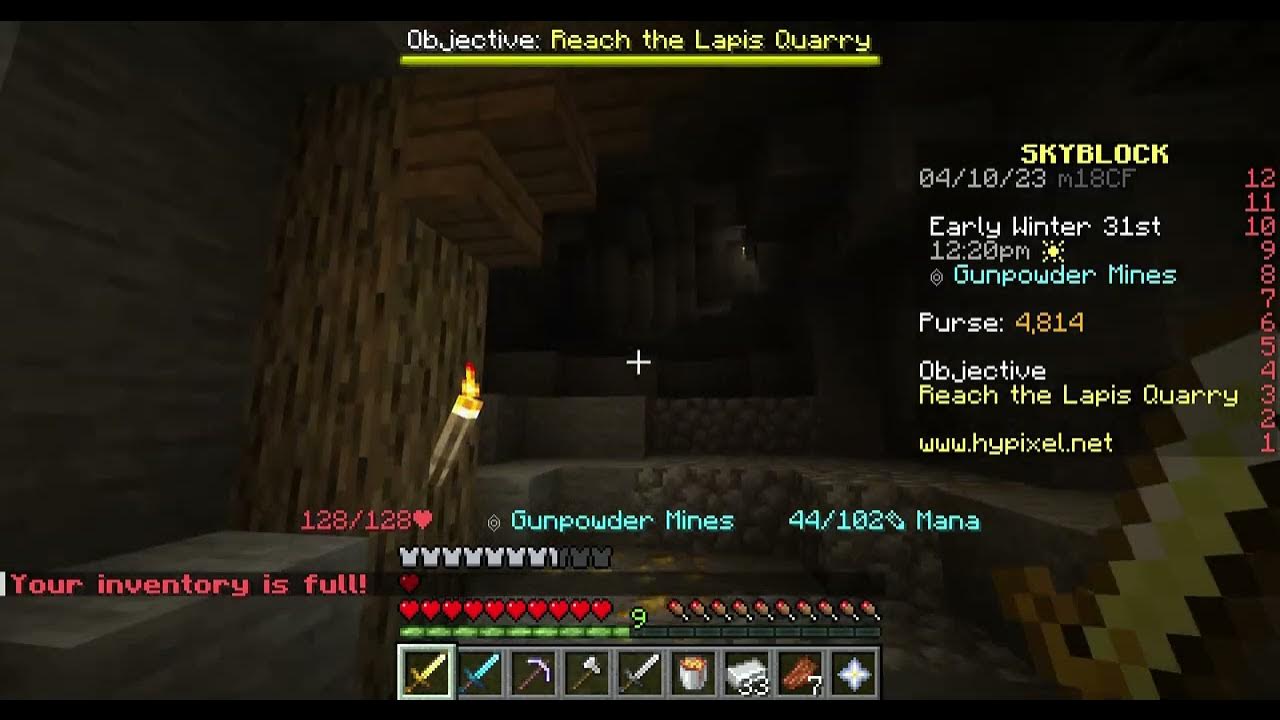 Hypixel skyblock quest guide EP 19 Travel to the Lapis Quarry YouTube