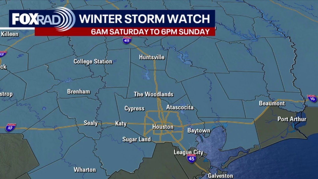 Houston under winter storm watch, extreme cold watch this weekend - YouTube