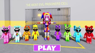 DIGITAL CIRCUS  POMNI BARRY'S PRISON RUN VS All Smiling Critters - Walkthrough Full Gameplay #obby