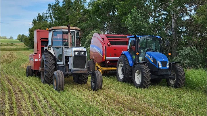 Brought out the big GUNS!!! BALING OATS!!