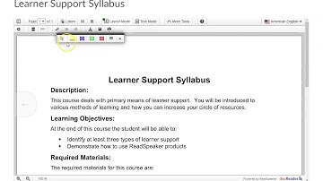 How to use the Highlighter Tools in ReadSpeaker docReader