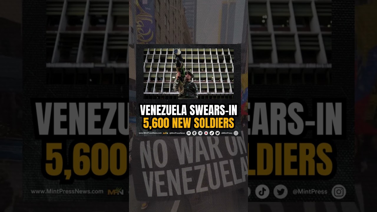 The Venezuelan army swore in 5,600 new soldiers on Saturday, to prepare for impending U.S. threat.