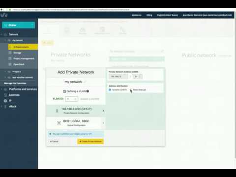 Activate the private networks and start a server
