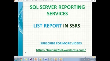 08 LIST REPORT IN SSRS | LIST IN SSRS