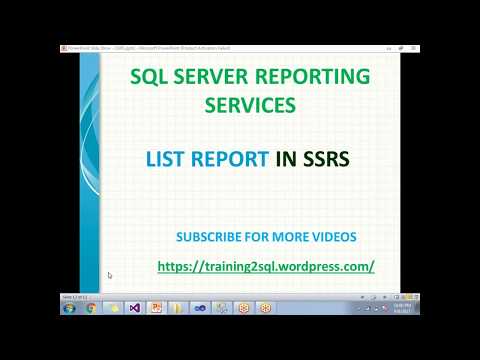 08 LIST REPORT IN SSRS | LIST IN SSRS