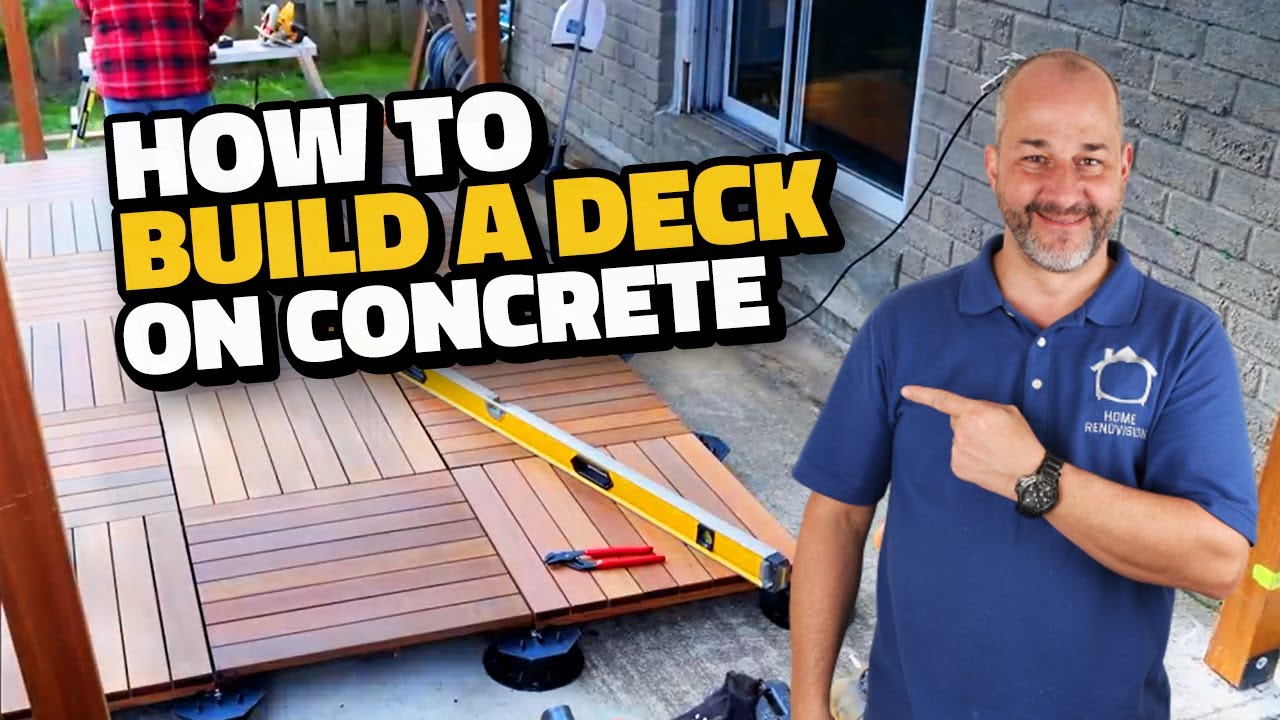 How to Build a Deck on Concrete for Beginners - YouTube