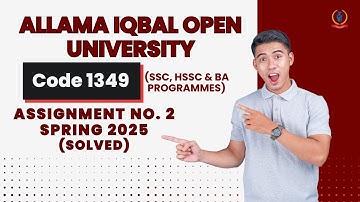 AIOU Code 1349 Solved Assignment No. 2 Spring 2025 | #aiousolveassignments | #yttrending