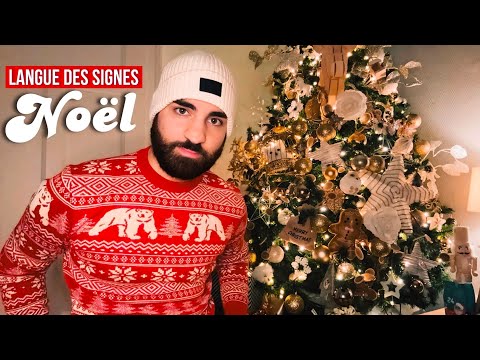 ASMR (Langue des signes française) 24 signes sur le thème de NOËL 🎅🏼🎄