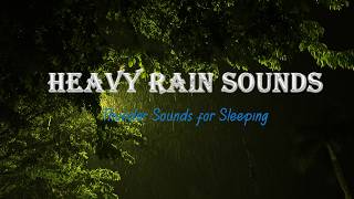 Heavy rain and thunderstorms with black screen│Create a feeling of comfort, Sleep well, Deep Sleep