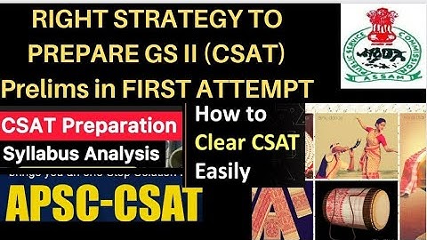 How to prepare APSC CCE prelims CSAT| GS II preparation| Right strategy to clear CSAT| RMBEDUTECH