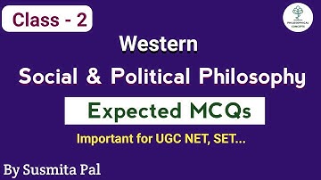 Western social and political philosophy / UGC NET SET philosophy MCQs / #philosophical_concepts