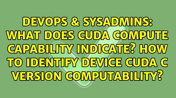 What does CUDA compute capability indicate? How to identify device CUDA C version computability?