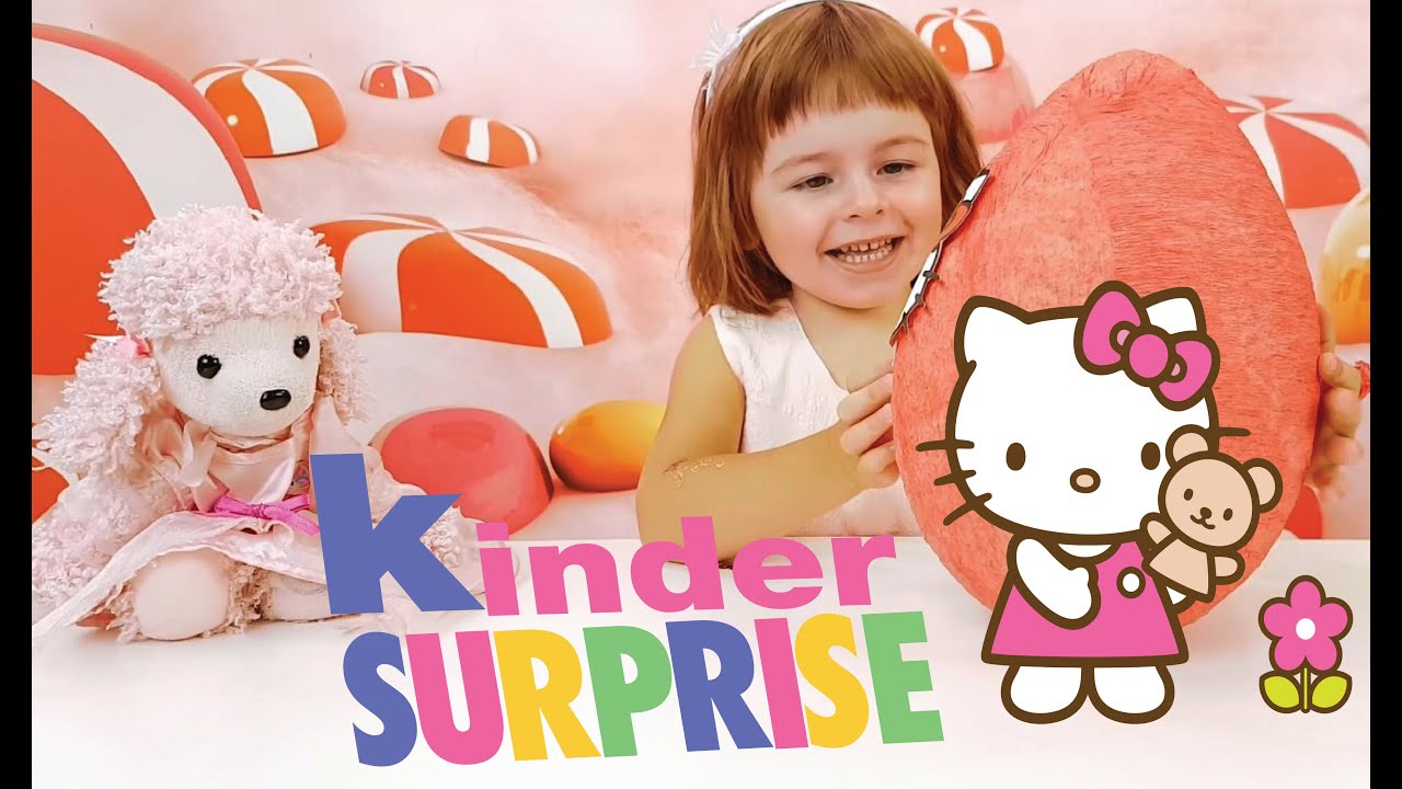 Огромное яйцо Киндер Сюрприз Хеллоу Китти Giant Kinder Surprise egg ...