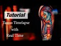 Color Portait Tattoo - Timelapse with Real Time