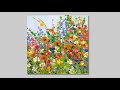 Abstract Acrylic Wildflower palette Knife Painting