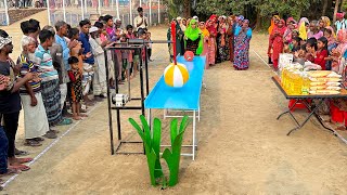 Who can dodge the candy hammer ? Village women having fun & winning exciting rewards