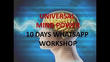 SECRET OF UNIVERSAL MIND POWER - LEARN HOW TO  USE IT! CERTIFICATE  COURSE BY PRADEEP AGGARWAL