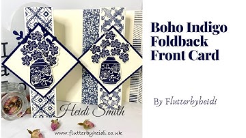Fun Fold #106 How to make a quick foldback card using Stampin Up Boho Indigo CRAFT HOW TO