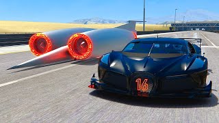 Thrust SSC GTR vs Bugatti Black Devil at Special Stage Route X