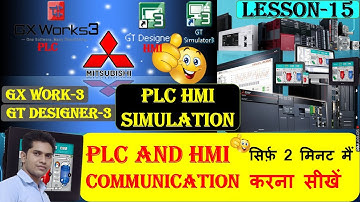 Mitsubishi PLC HMI communication | Mitsubishi Q Series plc | PLC HMI simulation mitsubishi | Gxwork3