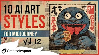 10 IMPACTFUL Midjourney ART STYLES: Vol 12 (Prompt tips!)