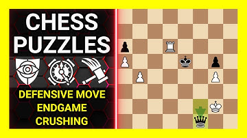 Chess Puzzles to Practice. Themes: Defensive move, Endgame, Crushing. Learn Chess