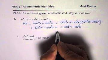 Verify If Trigonometric Equation is an Identity or Not Strategy