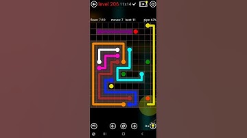 How To Solve Flow Free 11x14 Mega Mania Pack Level 206 Board Walk Through Solution Walkthrough