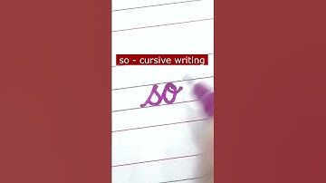 How to write small letter so | Cursive writing a to z #cursivewriting #handwriting  #shorts #cursive