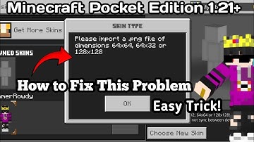 How To Fix Minecraft Skin Problem 😨 || Easy Trick || Hindi || Pe 1.21+