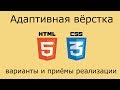Адаптивная вёрстка - варианты реализации и различные приёмы