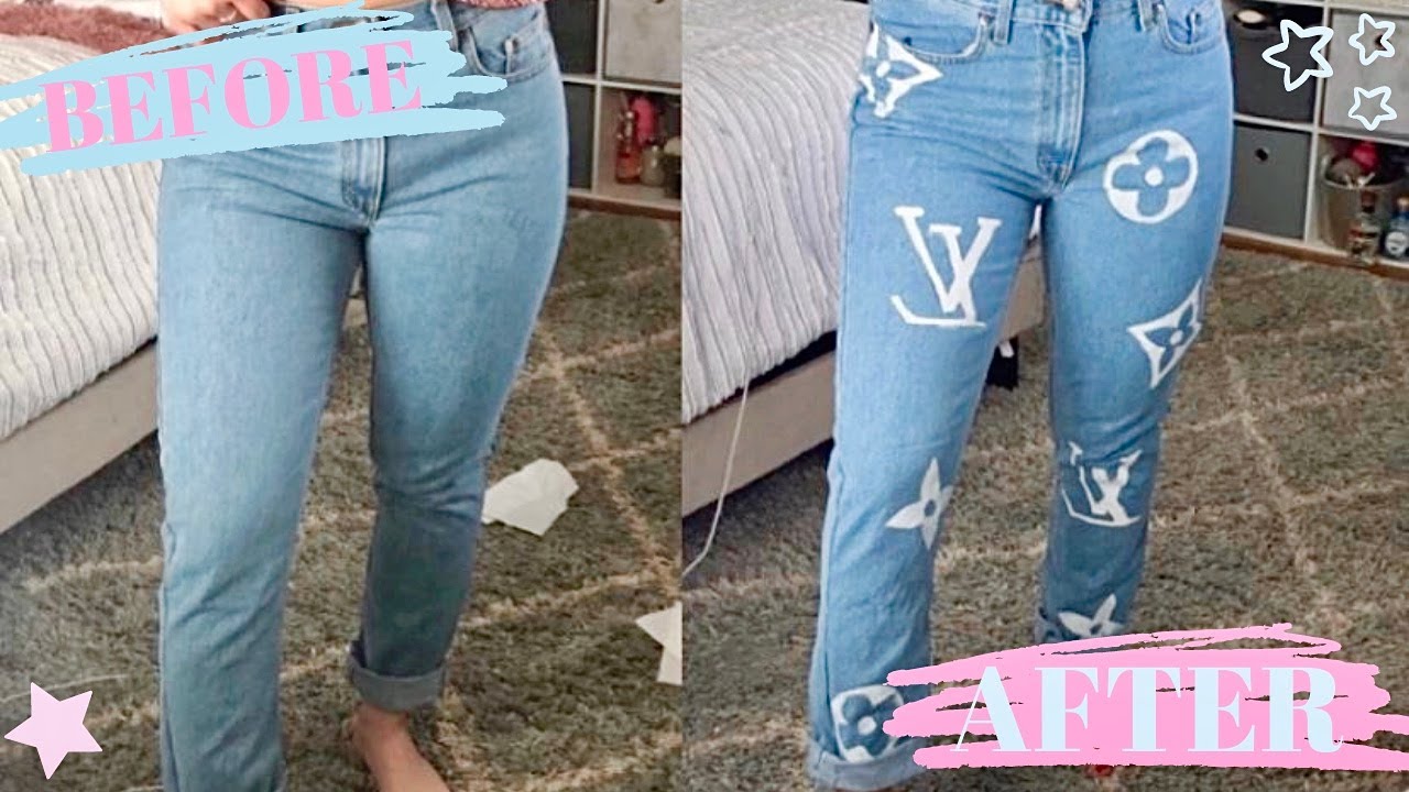 vuitton jeans diy