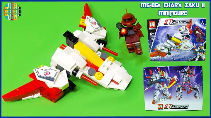 LEGO Gundam MS-06S Char's Zaku II Minifigure & Mobile Armor │ LEGO Bricks Compatible