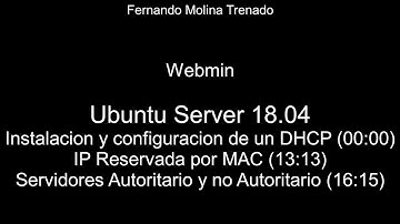 Webmin Ubuntu Server 18.04 - Instalacion y configuracion (DHCP)/IP Reservada por MAC/Auto y no Auto