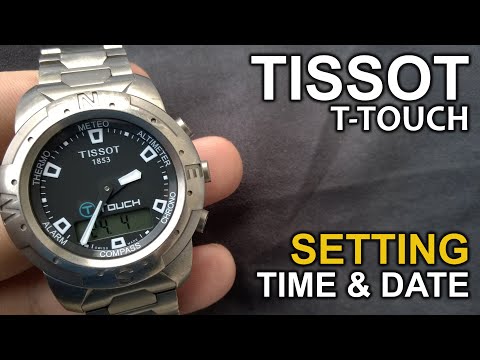 Tissot T-Touch Titanium - Setting Time and Date tutorial